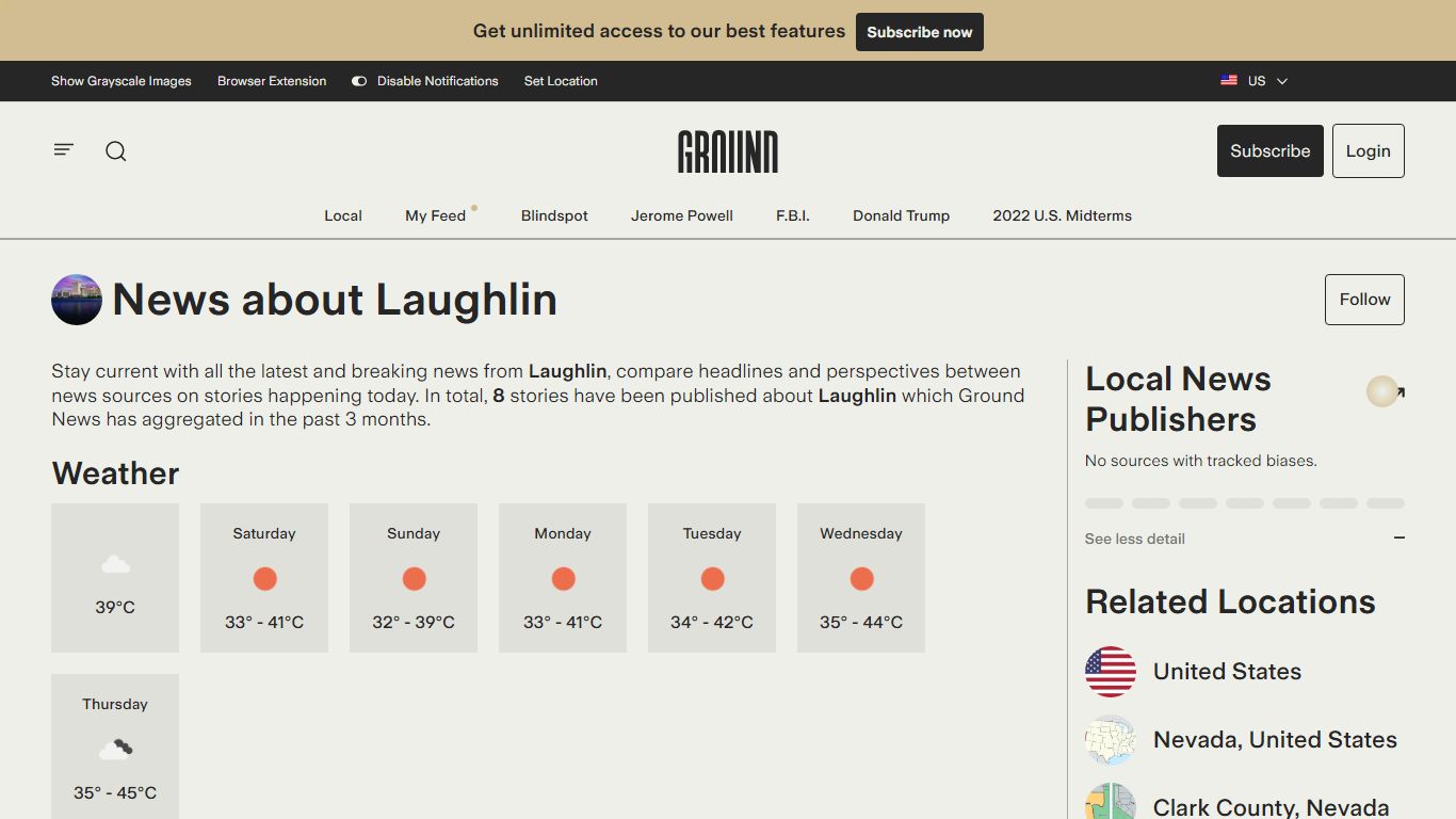 Laughlin, NV Breaking News Headlines Today | Ground News