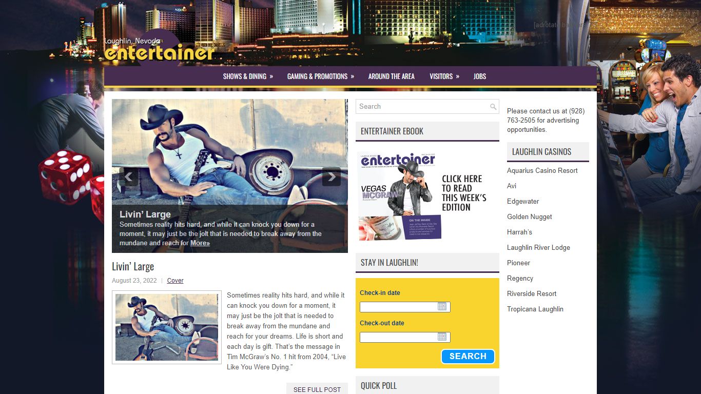 Laughlin Entertainer – Your complete guide to the Laughlin casino scene